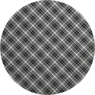 Dalyn Soft Essentials SE3 Black Machine Washable Area Rug Round Main Image