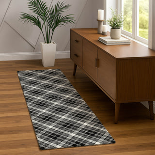 Dalyn Soft Essentials SE3 Black Machine Washable Area Rug Runner Lifestyle Image Feature