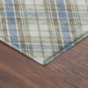 Dalyn Soft Essentials SE3 Blue Machine Washable Area Rug Corner Image