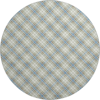 Dalyn Soft Essentials SE3 Blue Machine Washable Area Rug Round Main Image