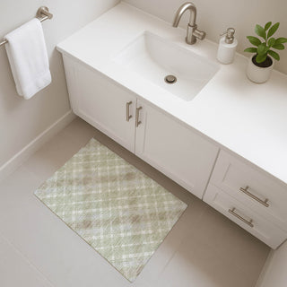 Dalyn Soft Essentials SE3 Celery Machine Washable Area Rug Scatter Lifestyle Image Feature