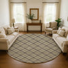 Dalyn Soft Essentials SE3 Chocolate Machine Washable Area Rug Round Lifestyle Image Feature