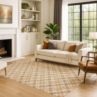 Dalyn Soft Essentials SE3 Copper Machine Washable Area Rug Lifestyle Image Feature