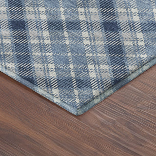 Dalyn Soft Essentials SE3 Denim Machine Washable Area Rug Corner Image