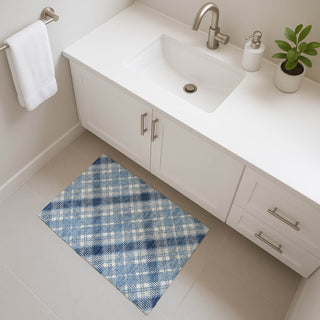 Dalyn Soft Essentials SE3 Denim Machine Washable Area Rug Scatter Lifestyle Image Feature