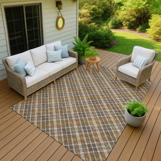 Dalyn Soft Essentials SE3 Earth Machine Washable Area Rug Outdoor Lifestyle Image Feature