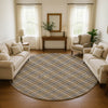 Dalyn Soft Essentials SE3 Earth Machine Washable Area Rug Round Lifestyle Image Feature