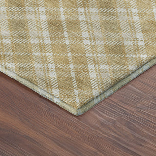 Dalyn Soft Essentials SE3 Gold Machine Washable Area Rug Corner Image
