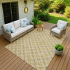 Dalyn Soft Essentials SE3 Gold Machine Washable Area Rug Outdoor Lifestyle Image Feature