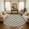 Dalyn Soft Essentials SE3 Granite Machine Washable Area Rug Round Lifestyle Image Feature
