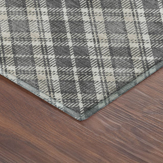 Dalyn Soft Essentials SE3 Gray Machine Washable Area Rug Corner Image