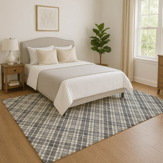 Dalyn Soft Essentials SE3 Gray Machine Washable Area Rug Lifestyle Image Feature