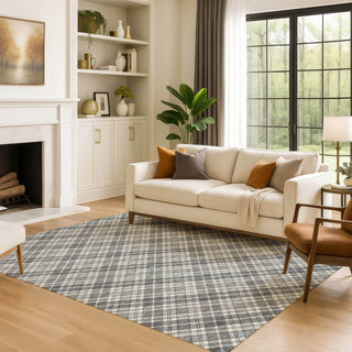 Dalyn Soft Essentials SE3 Gray Machine Washable Area Rug Lifestyle Image Feature