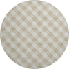 Dalyn Soft Essentials SE3 Ivory Machine Washable Area Rug Round Main Image