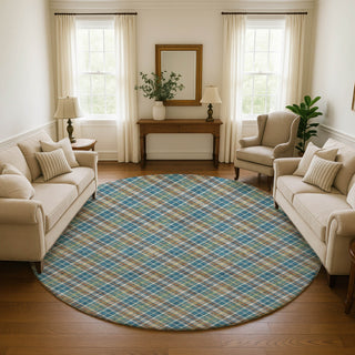 Dalyn Soft Essentials SE3 Jewel Machine Washable Area Rug Round Lifestyle Image Feature