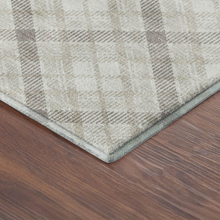 Dalyn Soft Essentials SE3 Linen Machine Washable Area Rug Corner Image