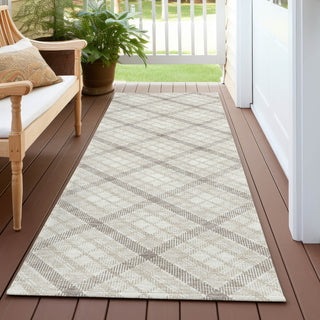 Dalyn Soft Essentials SE3 Linen Machine Washable Area Rug Runner Outdoor Lifestyle Image Feature