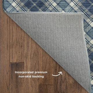 Dalyn Soft Essentials SE3 Navy Machine Washable Area Rug Backing Image