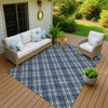 Dalyn Soft Essentials SE3 Navy Machine Washable Area Rug Outdoor Lifestyle Image Feature