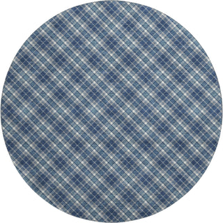 Dalyn Soft Essentials SE3 Navy Machine Washable Area Rug Round Main Image