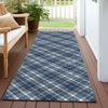 Dalyn Soft Essentials SE3 Navy Machine Washable Area Rug Runner Outdoor Lifestyle Image Feature