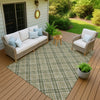 Dalyn Soft Essentials SE3 Olive Machine Washable Area Rug Outdoor Lifestyle Image Feature