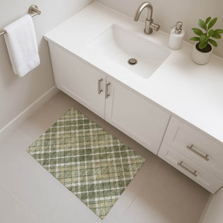 Dalyn Soft Essentials SE3 Olive Machine Washable Area Rug Scatter Lifestyle Image Feature