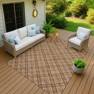 Dalyn Soft Essentials SE3 Paprika Machine Washable Area Rug Outdoor Lifestyle Image Feature
