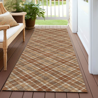 Dalyn Soft Essentials SE3 Paprika Machine Washable Area Rug Runner Outdoor Lifestyle Image Feature