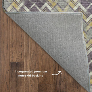 Dalyn Soft Essentials SE3 Plum Machine Washable Area Rug Backing Image