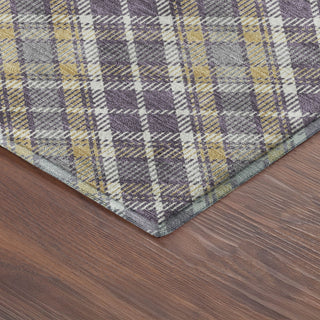 Dalyn Soft Essentials SE3 Plum Machine Washable Area Rug Corner Image