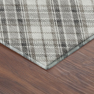 Dalyn Soft Essentials SE3 Putty Machine Washable Area Rug Corner Image