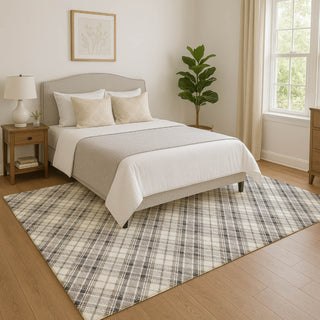 Dalyn Soft Essentials SE3 Putty Machine Washable Area Rug Lifestyle Image Feature
