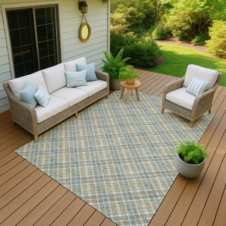 Dalyn Soft Essentials SE3 Seaside Machine Washable Area Rug Outdoor Lifestyle Image Feature