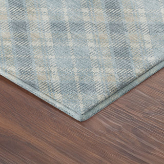 Dalyn Soft Essentials SE3 Sky Machine Washable Area Rug Corner Image