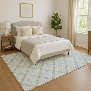 Dalyn Soft Essentials SE3 Sky Machine Washable Area Rug Lifestyle Image Feature