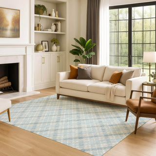 Dalyn Soft Essentials SE3 Sky Machine Washable Area Rug Lifestyle Image Feature