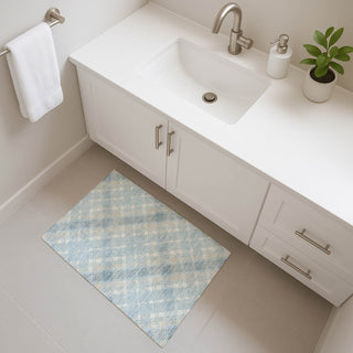 Dalyn Soft Essentials SE3 Sky Machine Washable Area Rug Scatter Lifestyle Image Feature