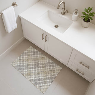 Dalyn Soft Essentials SE3 Taupe Machine Washable Area Rug Scatter Lifestyle Image Feature