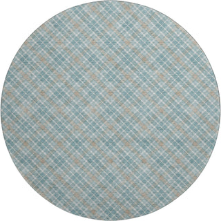 Dalyn Soft Essentials SE3 Teal Machine Washable Area Rug Round Main Image