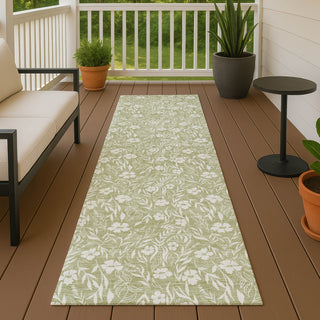 Dalyn Soft Essentials SE4 Aloe Machine Washable Area Rug Runner Outdoor Lifestyle Image Feature