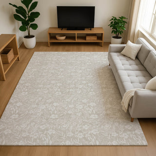 Dalyn Soft Essentials SE4 Beige Machine Washable Area Rug Lifestyle Image Feature