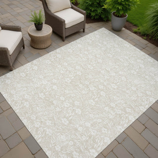 Dalyn Soft Essentials SE4 Beige Machine Washable Area Rug Outdoor Lifestyle Image Feature