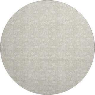 Dalyn Soft Essentials SE4 Beige Machine Washable Area Rug Round Main Image
