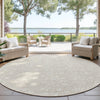 Dalyn Soft Essentials SE4 Beige Machine Washable Area Rug Round Outdoor Lifestyle Image Feature