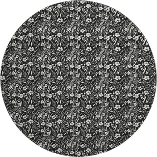 Dalyn Soft Essentials SE4 Black Machine Washable Area Rug Round Main Image
