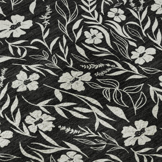 Dalyn Soft Essentials SE4 Black Machine Washable Area Rug Swatch Image