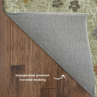 Dalyn Soft Essentials SE4 Cactus Machine Washable Area Rug Backing Image