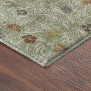 Dalyn Soft Essentials SE4 Cactus Machine Washable Area Rug Corner Image