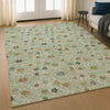 Dalyn Soft Essentials SE4 Cactus Machine Washable Area Rug Lifestyle Image Feature